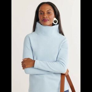 NWT Dudley Stephens Greenpoint Turtleneck Terry Ice Blue XS